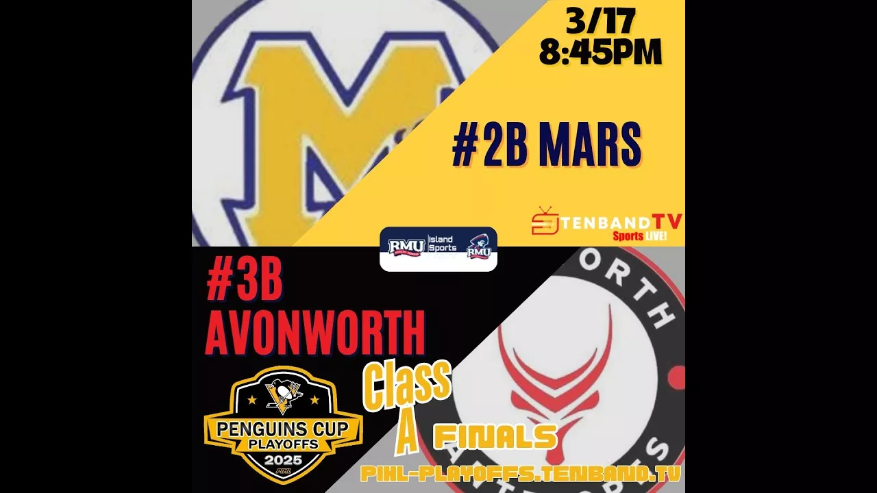 Mon Mar 17 Avonwoth vs. Mars 2025 PIHL Penguins Cup Class A Championship Final TenbandTV